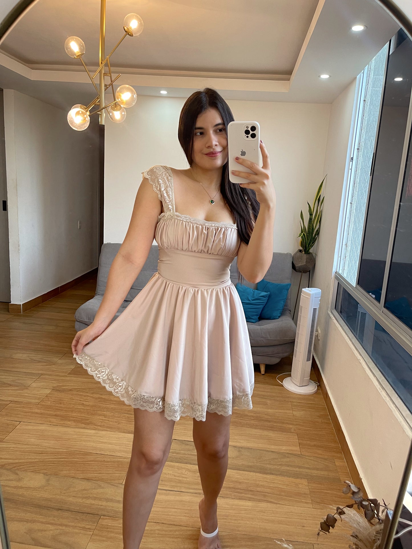 Vestido Atenas camell