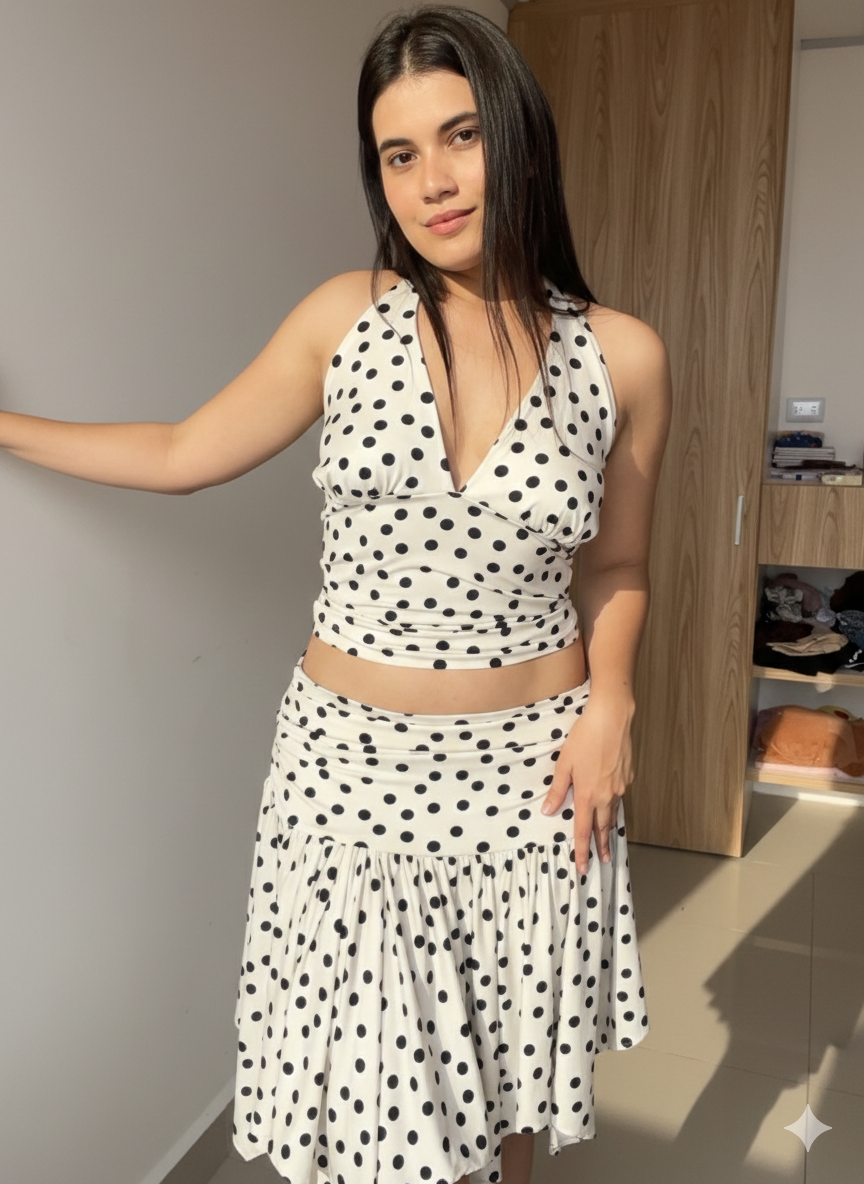 Set  Baby polka dolts